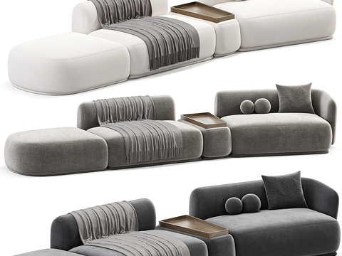 Meridiani shaped sofa stitching sofa