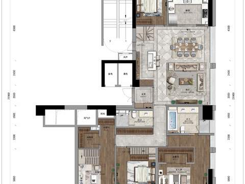 modern floor plan psd