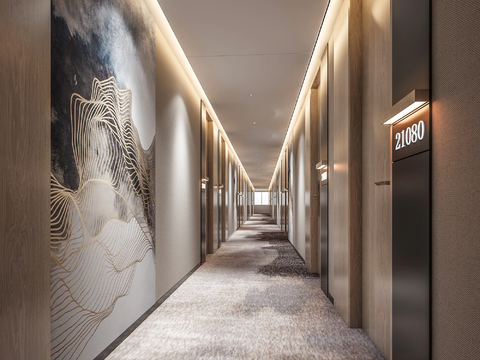 New Chinese Hotel Corridor