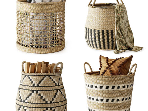 Modern Rattan Storage Basket