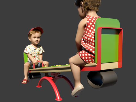 Modern children's seesaw