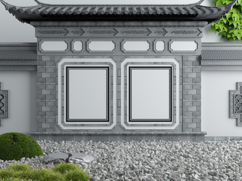 New Chinese-style Flower Window Wall