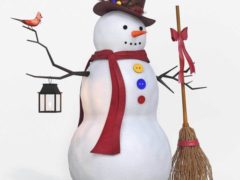 Modern Christmas Snowman Mei Chen