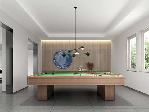 Modern leisure billiard room