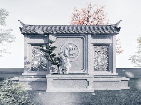 Chinese culture relief wall