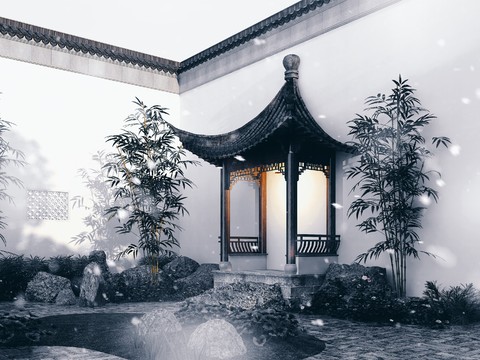 Chinese Ancient Landscape Pavilion