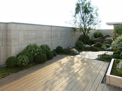 Modern Villa Courtyard Garden