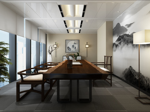 Chinese-style office reception room