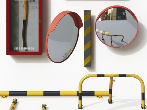 Modern roadblock deceleration belt corner mirror