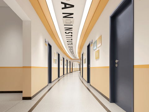 Modern School Corridor