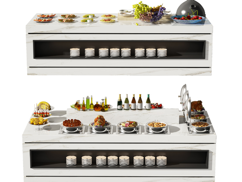 Modern buffet table