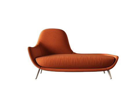 Modern fabric chaise longue