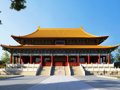 Chinese ancient building hall