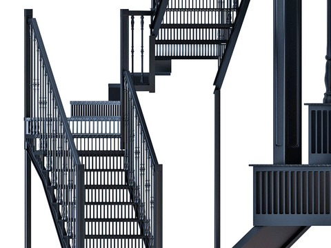 Modern iron staircase