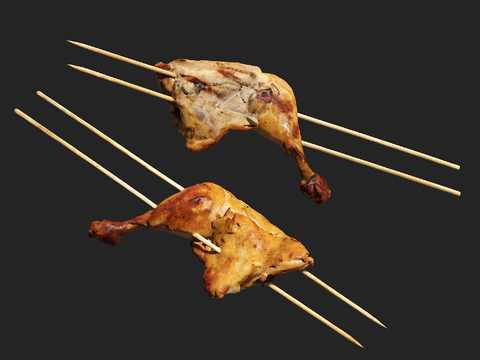 Grilled Chicken Legs Grilled with Skewers