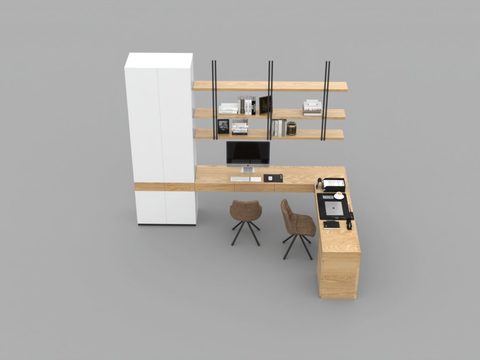 Modern Minimalist Solid Wood Corner Desk Free