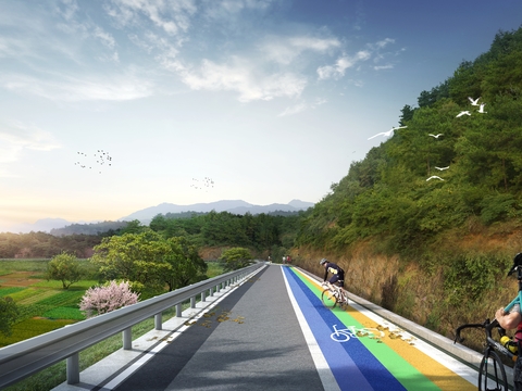 bicycle greenway bicycle path psd