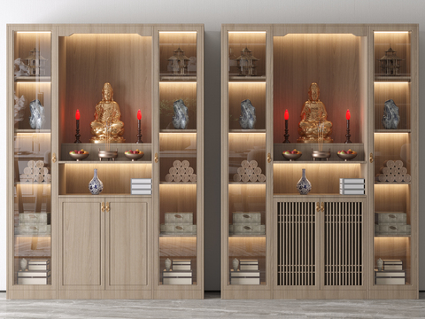 The Case of the New Chinese-style Shrine Cabinet of the Buddhist Temple dedicated to the table