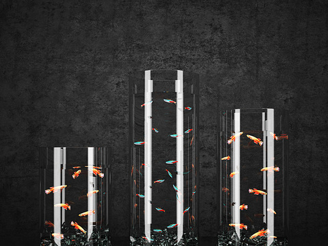 Cylindrical fish tank aquarium free