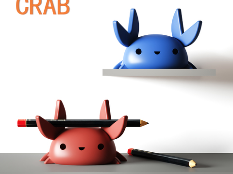 Cartoon crab pen holder Art Toy ornaments