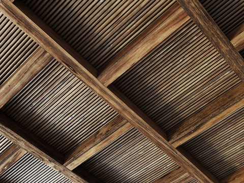 Ceiling bamboo row suspended ceiling