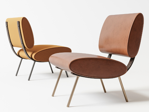 Molteni & C Modern Leather Lounge Chair