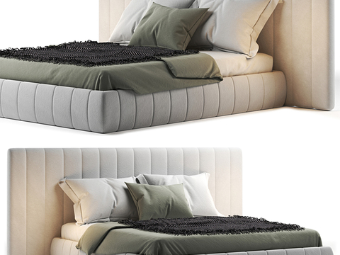 Meridiani modern fabric double bed