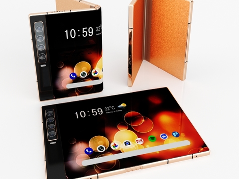 Folding phone display