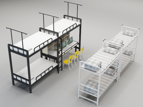 Modern bunk dormitory single bed