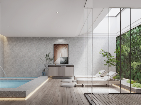 Modern spa bath care room