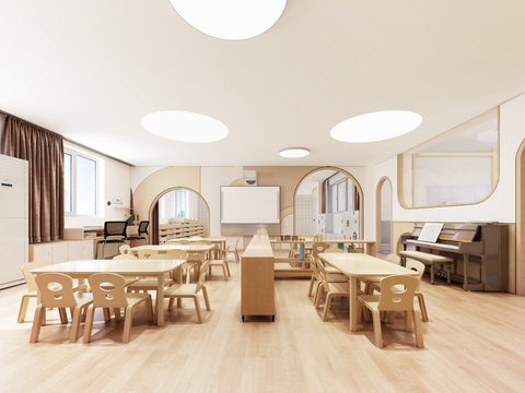 Modern Kindergarten Classroom