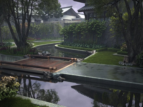 New Chinese-style Residential Landscape