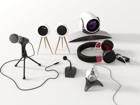 Modern microphone headset camera combination