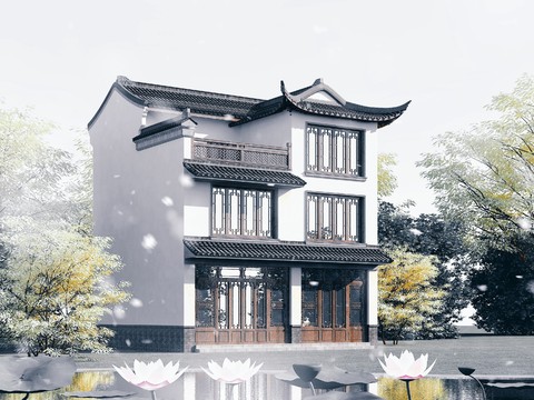 Appearance of Chinese-style Huizhou Villa