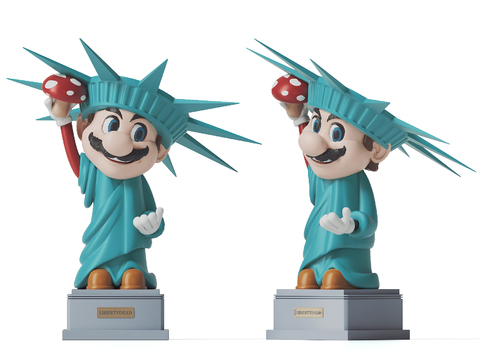 Mario Doll Liberty Art Toy