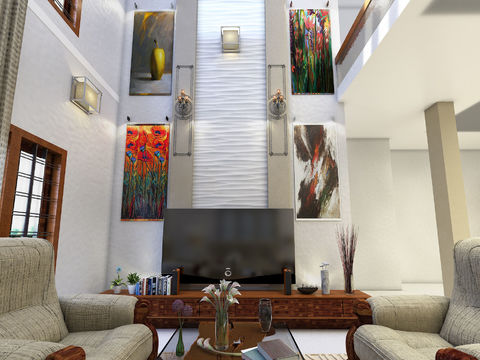 modern villa living room free