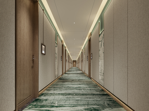 New Chinese Hotel Hallway