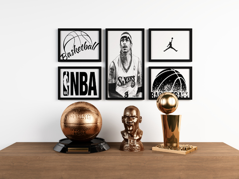 Modern Basketball Trophy