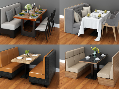 Modern Card Seat Dining Table and Chair