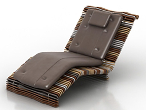 Modern Minimalist Creative Solid Wood Grille Leather Recliner Free