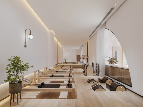 Cream Style Gym Pilates Yoga Studio