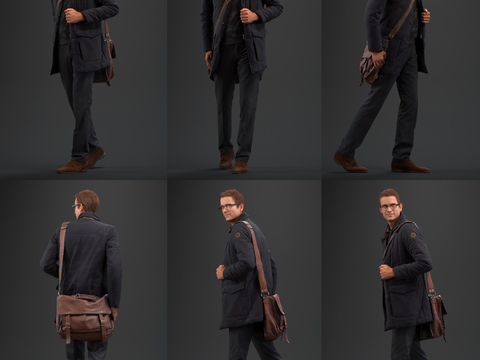 European-style satchel for men