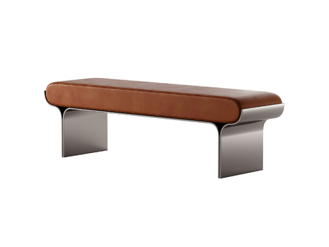 Modern Leather Bed End Stool