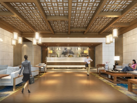 New Chinese Hotel Lobby Free