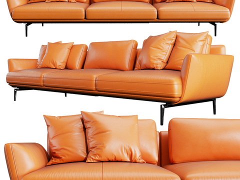 Poltrona Frau leather Couch