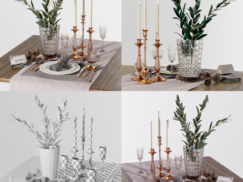 Modern Green Plant Tableware