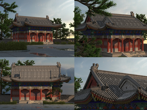 Ancient Chinese-style Dragon King Temple Architecture