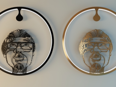 Modern Art Figure Head Wall Decoration Pendant