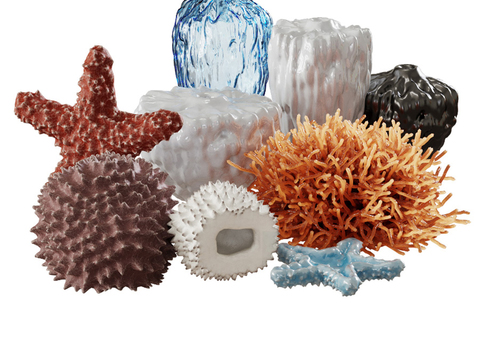 Mediterranean Sea Star Anemone Coral Crystal Ornaments