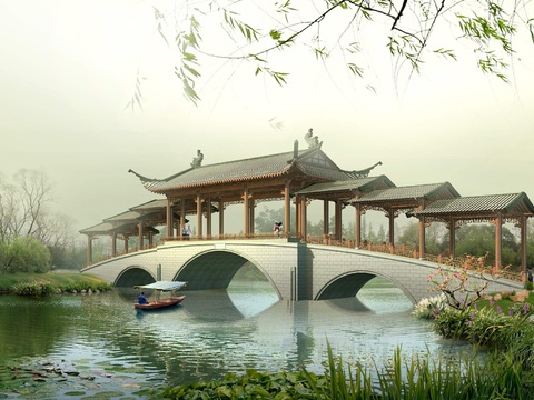 Chinese Chinese Ancient Architecture appearance psd